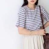 マルチボーダー5分袖リブカットソー | GeeRA | 詳細画像38 