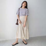 マルチボーダー5分袖リブカットソー | GeeRA | 詳細画像40 