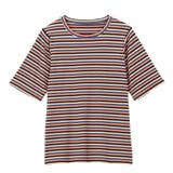 マルチボーダー5分袖リブカットソー | GeeRA | 詳細画像50 