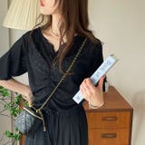 ブラック | Vネックシャーリングカットソー | GeeRA