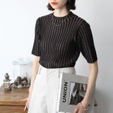 ハイネック配色リブトップス オフィスカジュアル 夏服 | GeeRA | 詳細画像14