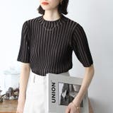 ハイネック配色リブトップス オフィスカジュアル 夏服 | GeeRA | 詳細画像15