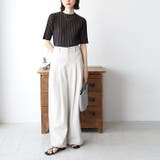 ハイネック配色リブトップス オフィスカジュアル 夏服 | GeeRA | 詳細画像17