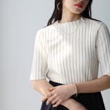ハイネック配色リブトップス オフィスカジュアル 夏服 | GeeRA | 詳細画像23