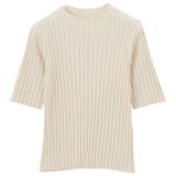 ハイネック配色リブトップス オフィスカジュアル 夏服 | GeeRA | 詳細画像34