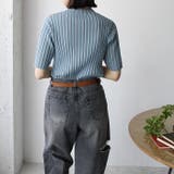 ハイネック配色リブトップス オフィスカジュアル 夏服 | GeeRA | 詳細画像8