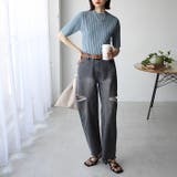 ハイネック配色リブトップス オフィスカジュアル 夏服 | GeeRA | 詳細画像9