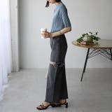 ハイネック配色リブトップス オフィスカジュアル 夏服 | GeeRA | 詳細画像10