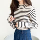 パール調ボタンハイネックリブニット | GeeRA | 詳細画像30 