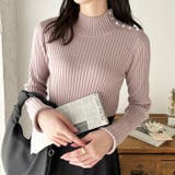 パール調ボタンハイネックリブニット | GeeRA | 詳細画像23 
