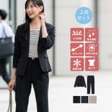 【ジャケット+パンツ】洗濯機で洗えるのびのび！ストレッチカットソーセットアップス… | GeeRA | 詳細画像1 