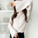 ハイネックフレアースリーブリブニット | GeeRA | 詳細画像7 