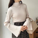 ハイネックフレアースリーブリブニット | GeeRA | 詳細画像8 