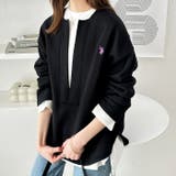 ブラック | 【U.S.POLO ASSN.】裏起毛深Vネックプルオーバー | GeeRA