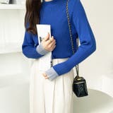 袖口シアーハイネックリブニットトップス | GeeRA | 詳細画像31 