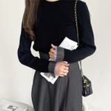 袖口シアーハイネックリブニットトップス | GeeRA | 詳細画像9 