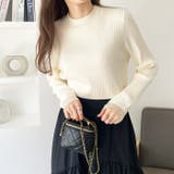 袖口シアーハイネックリブニットトップス | GeeRA | 詳細画像16 