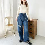 前後2wayヘンリーネックリブカットソー | GeeRA | 詳細画像4