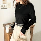 ブラック | 前後2wayヘンリーネックリブカットソー | GeeRA