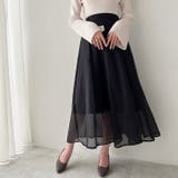 シアーデザインフレアーロングスカート | GeeRA | 詳細画像3 