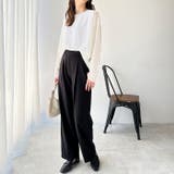 美脚魅せタックワイドスラックスパンツ | GeeRA | 詳細画像23