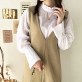 オフホワイト | フリルカラーシャツブラウス | GeeRA