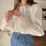 袖口レースギャザーブラウス | GeeRA | 詳細画像3 