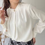 ビッグ釦バンドカラーブラウス | GeeRA | 詳細画像2