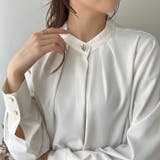 ビッグ釦バンドカラーブラウス | GeeRA | 詳細画像6