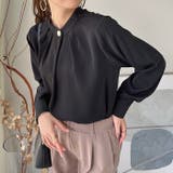 ビッグ釦バンドカラーブラウス | GeeRA | 詳細画像8