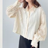 エクリュ | フリンジジャカードショートブラウス | GeeRA