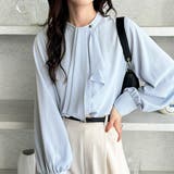 ブルー | ２ＷＡＹドレープスカーフタイブラウス | GeeRA