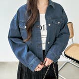ブルー | オーバーサイズショート丈デニムジャケット | GeeRA