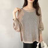 リネン調メッシュニットプルオーバー | GeeRA | 詳細画像17 