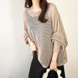 リネン調メッシュニットプルオーバー | GeeRA | 詳細画像18 