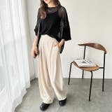 リネン調メッシュニットプルオーバー | GeeRA | 詳細画像27 