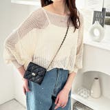 リネン調メッシュニットプルオーバー | GeeRA | 詳細画像2 