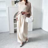 リネン調メッシュニットプルオーバー | GeeRA | 詳細画像15 