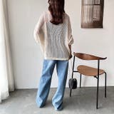 リネン調メッシュニットプルオーバー | GeeRA | 詳細画像13 