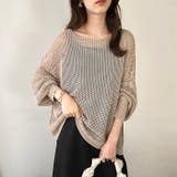 リネン調メッシュニットプルオーバー | GeeRA | 詳細画像16 