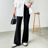 セルフカット美脚魅せセミフレアパンツ | GeeRA | 詳細画像5 