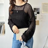 透かし編みメッシュニットプルオーバー | GeeRA | 詳細画像17 