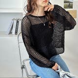 透かし編みメッシュニットプルオーバー | GeeRA | 詳細画像18 