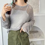 透かし編みメッシュニットプルオーバー | GeeRA | 詳細画像33 