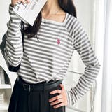 グレー系ボーダー | 【Ｕ．Ｓ． ＰＯＬＯ ＡＳＳＮ．】スクエアネックロンT | GeeRA