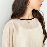 配色パイピングシアーワッシャーブラウス | GeeRA | 詳細画像11 