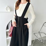 フロントジップハイウエストサロペット | GeeRA | 詳細画像8