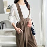 フロントジップハイウエストサロペット | GeeRA | 詳細画像45