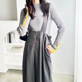 チャコール | フロントジップハイウエストサロペット | GeeRA