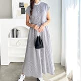 クレリック配色ウエストギャザーシャツワンピース | GeeRA | 詳細画像13